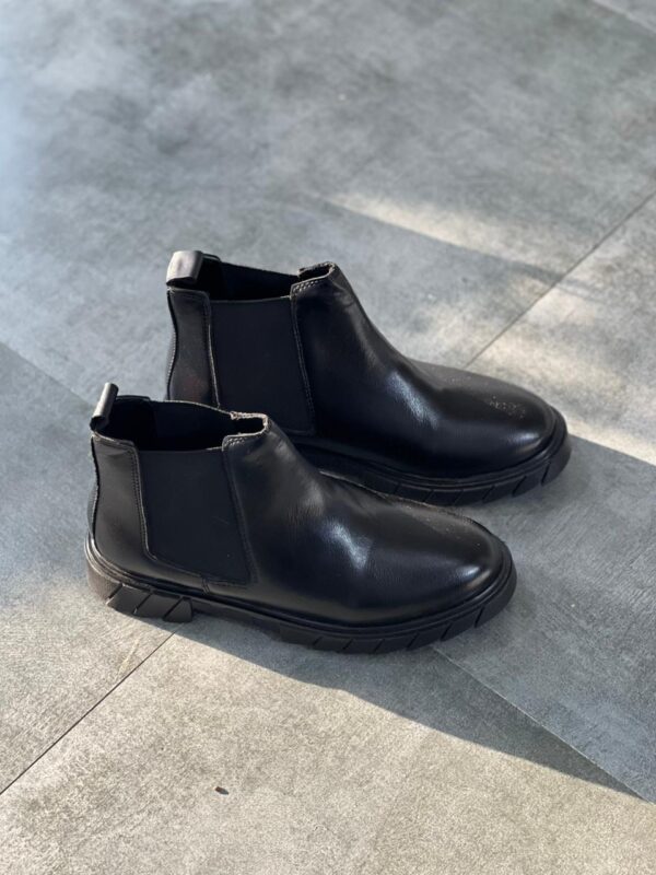 Patterned Black Boots